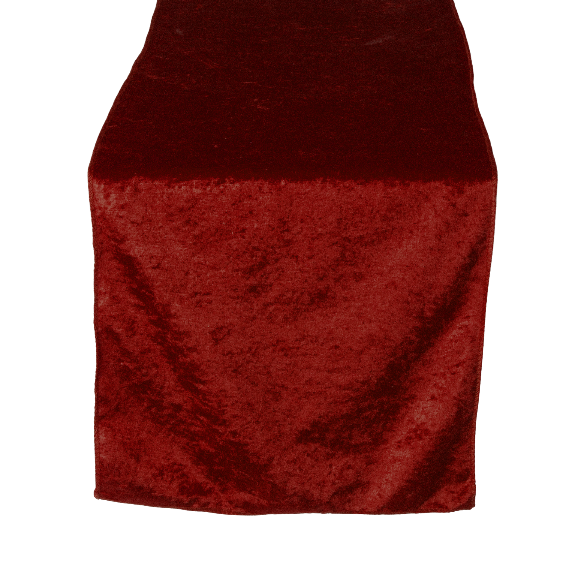 Velvet table runner apple red  front view