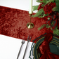 Velvet table runner apple red with christmas decor