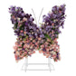 Artificial 3D Floral for Butterfly Backdrop Stand Lavender/Pink front view