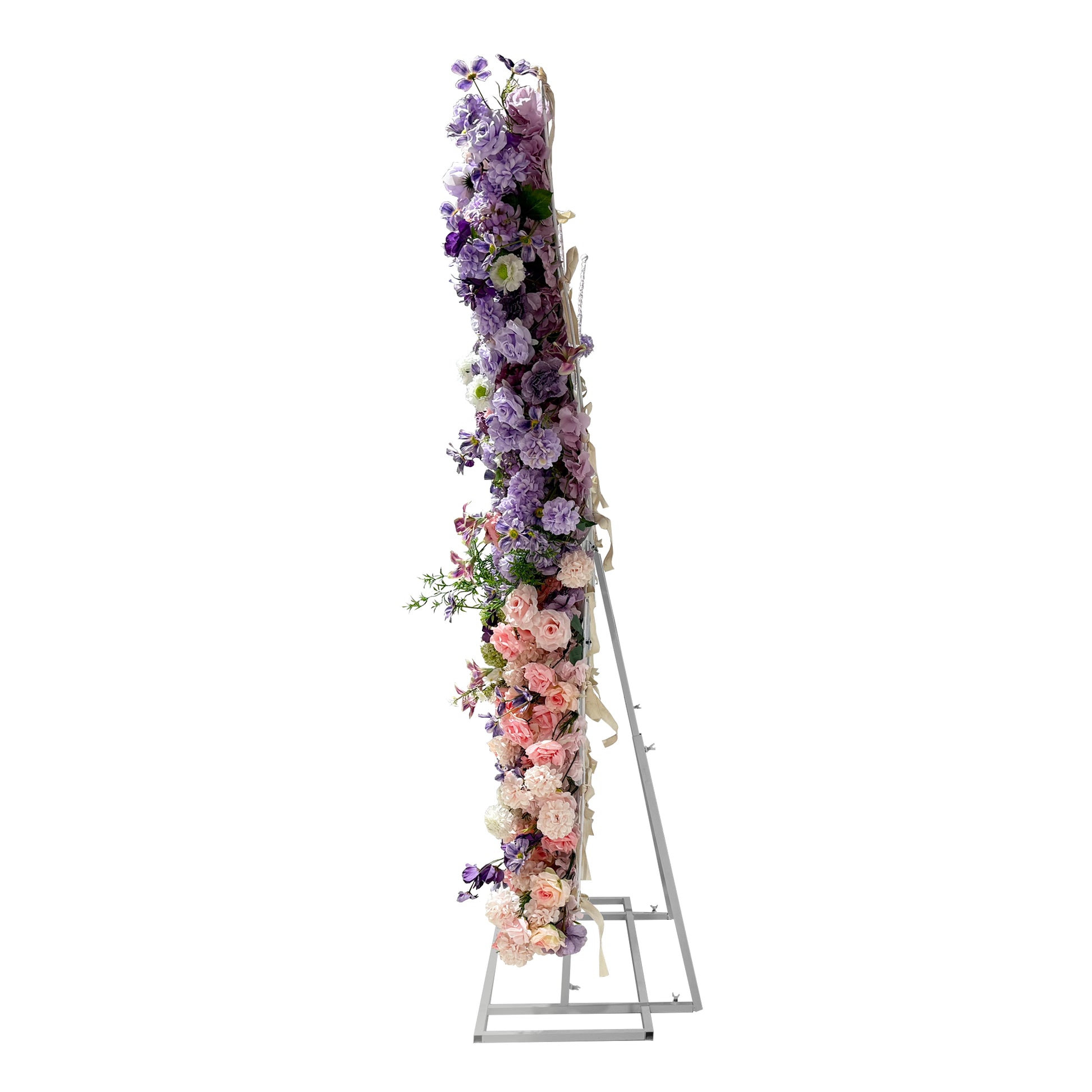 Artificial 3D Floral for Butterfly Backdrop Stand Lavender/Pink side view