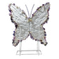Artificial 3D Floral for Butterfly Backdrop Stand Purple back view