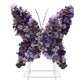 Artificial 3D Floral for Butterfly Backdrop Stand Purple front view
