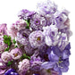 close up of the Artificial 3D Floral for Butterfly Backdrop Stand Purple mixed florals