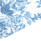 Baby Blue French Toile Print Rectangular Tablecloth 108"x156" hemmed edge close up
