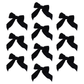 10 pc/pk Velvet Bow-Tie Napkin Ring - Black - CV Linens