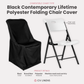 Contemporary LIFETIME folding chair Cover Black showing on the square edge contemporary chair 
