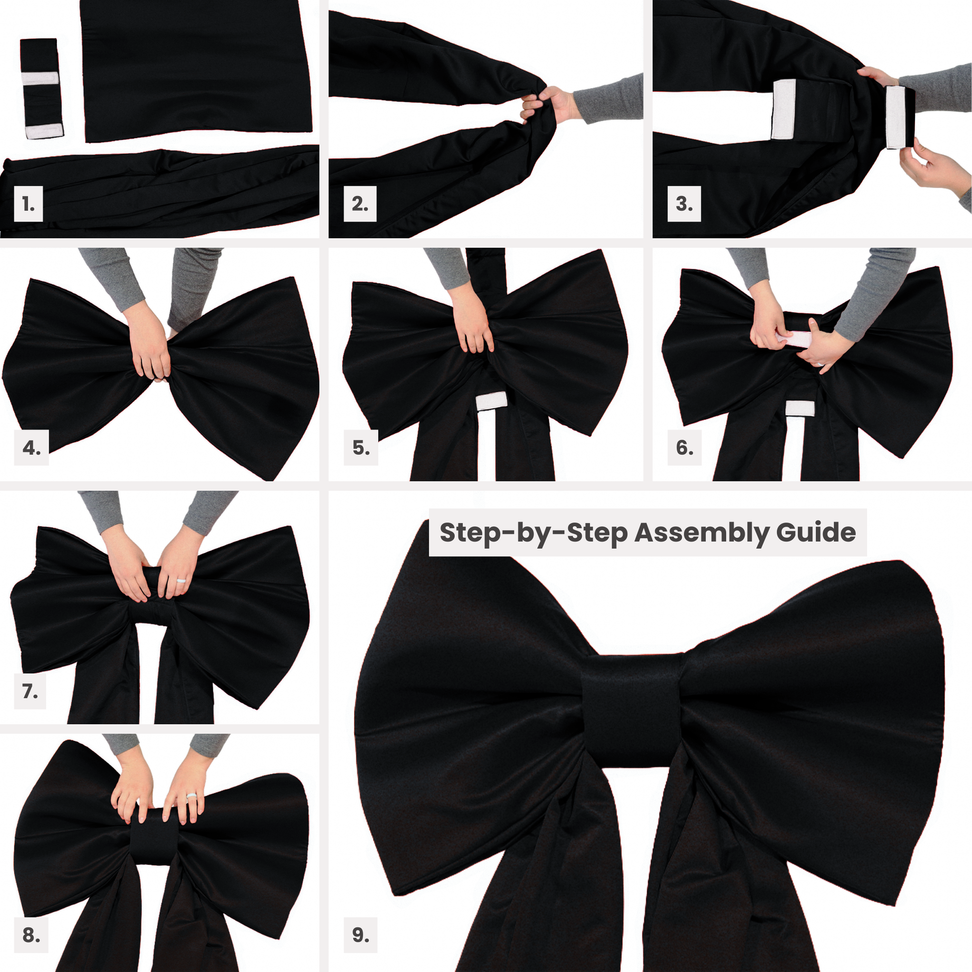 Giant Bow Black assembly infographic