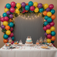8ft x 8ft Striped Spandex Slip-on Backdrop Cover Black - 
Birthday Dessert Table