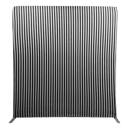 8ft x 8ft Striped Spandex Slip-on Backdrop Cover - Black
