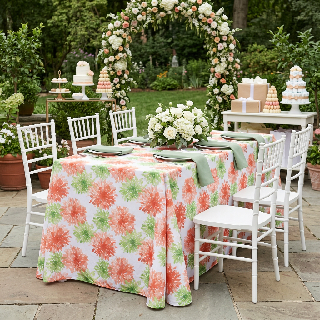 Rectangular Blooming Mums garden baby shower