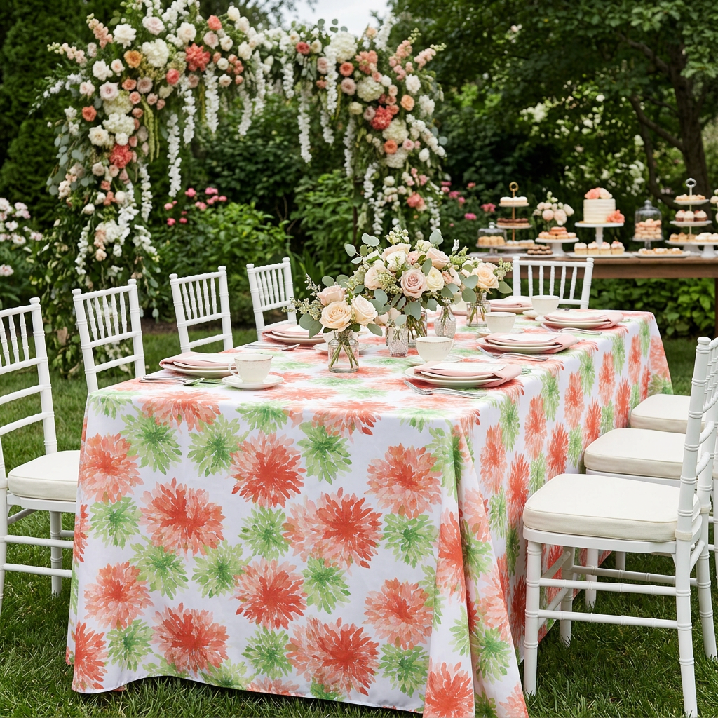 Blooming Mums 90x156 bridal shower