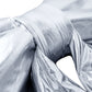 Giant Fabric Bow for Backdrop Metallic Silver middle close up