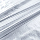 Giant Fabric Bow for Backdrop Metallic Silver close up of fabric