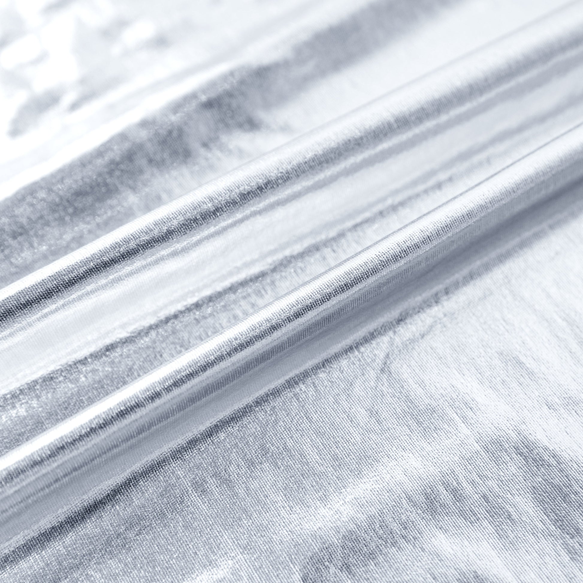 Giant Fabric Bow for Backdrop Metallic Silver close up of fabric