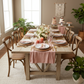 boho styled lunch table setup with Braided Raffia Straw 15" Placemats (4pc/set)