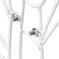Butterfly Shape Backdrop Stand  connected pieces close up with bolts