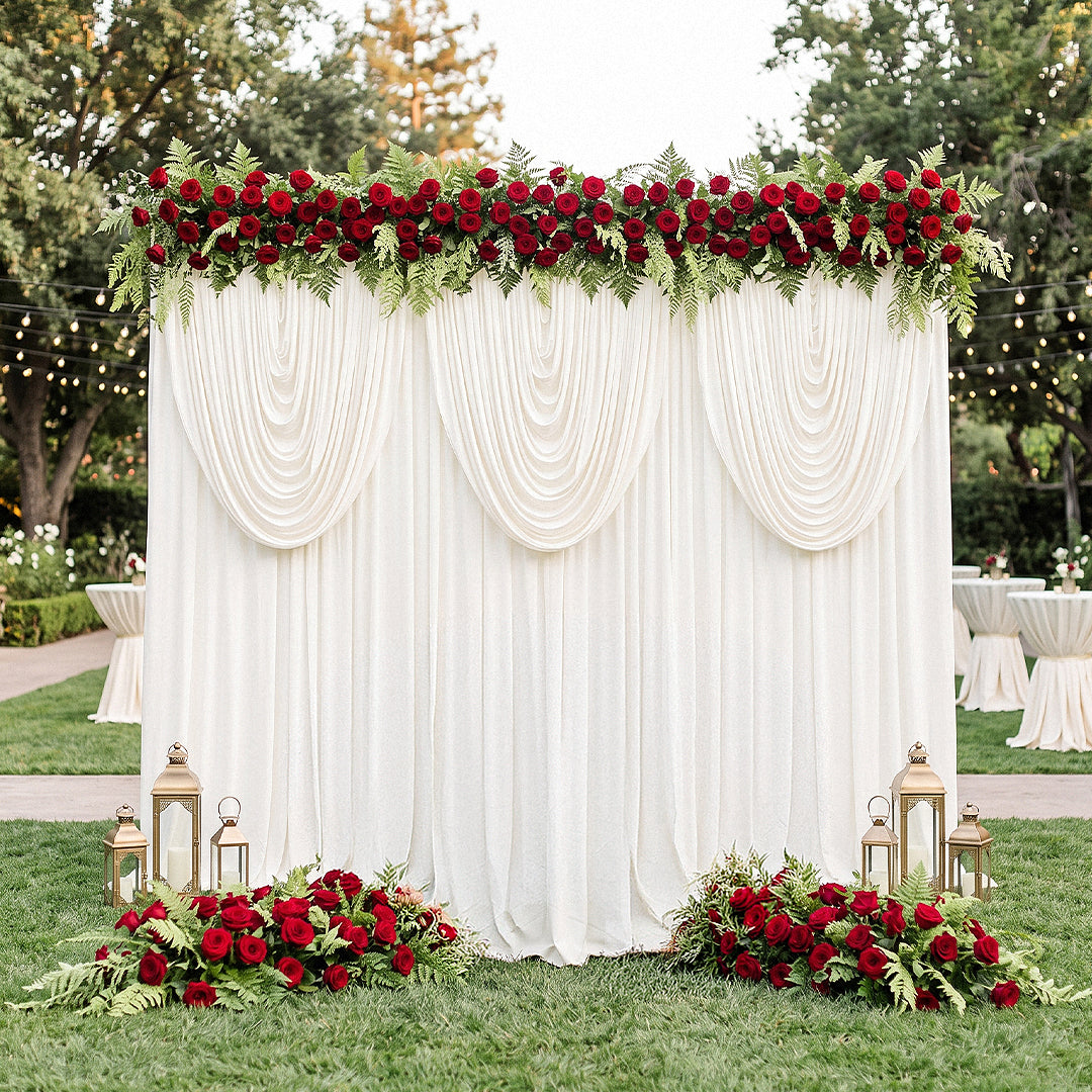 Cascade Swag Drape Panel 5ft x 4ft  Ivory - Wedding Outdoors
