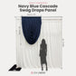 Cascade Swag Drape Panel 5ft x 4ft Navy Blue infographic
