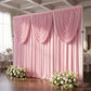 Cascade Swag Drape Panel 5ft x 4ft - Pink wedding backdrop angled view