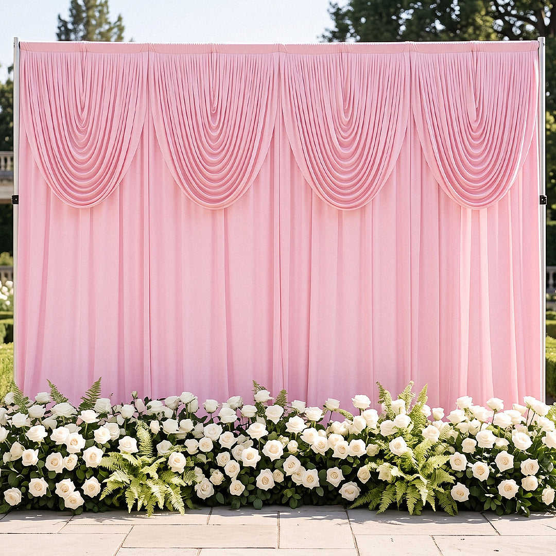 Cascade Swag Drape Panel 5ft x 4ft - Pink wedding backdrop