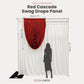 Cascade Swag Drape Panel 5ft x 4ft Red infographic
