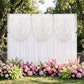 Cascade Swag Drape Panel 5ft x 4ft White wedding outdoor backdrop
