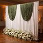 Cascade Swag Drape Panel 5ft x 4ft Willow Green - CV Linens