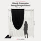 Cascade Swag Drape Panel 6.5ft x 5ft - Black infographic