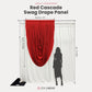 Cascade Swag Drape Panel 6.5ft x 5ft Red infographic