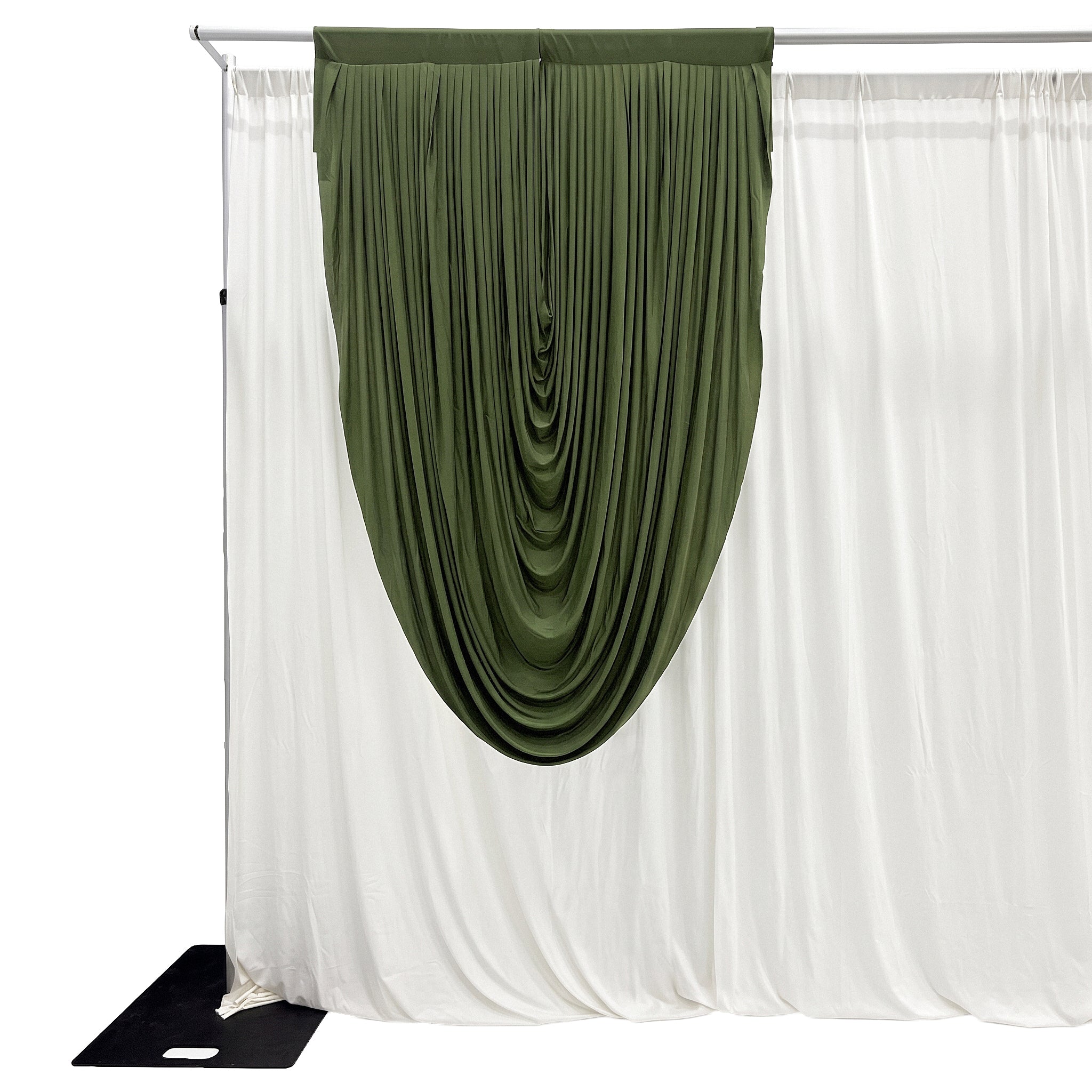 Cascade Swag Drape Panel 6.5ft x 5ft - Willow Green