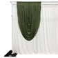 Cascade Swag Drape Panel 6.5ft x 5ft - Willow Green