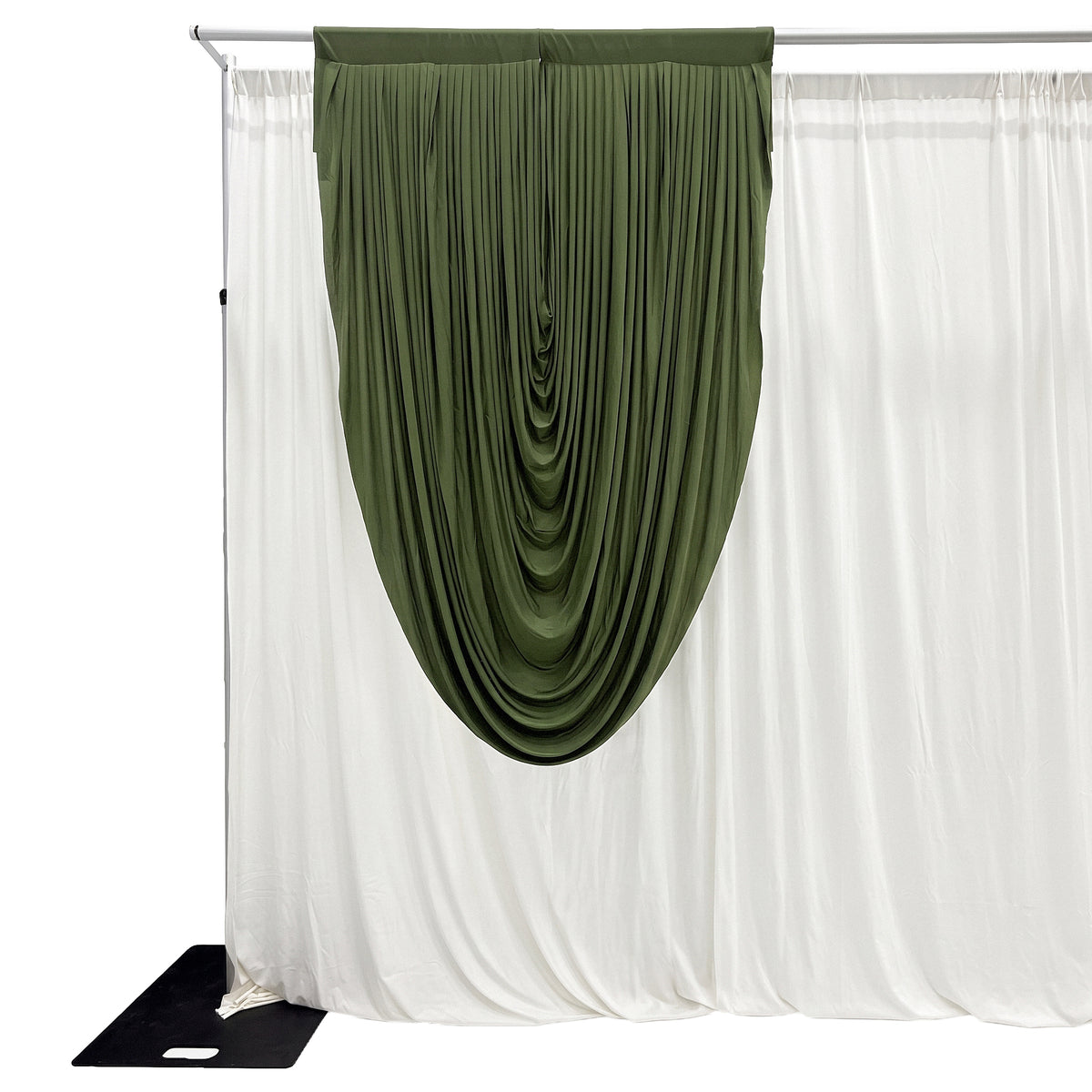 Cascade Swag Drape Panel 6.5ft x 5ft - Willow Green