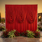 Cascade Swag Drape Panel 6.5ft x 5ft Red - Wedding Backdrop