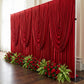 Cascade Swag Drape Panel 6.5ft x 5ft Red - CV Linens