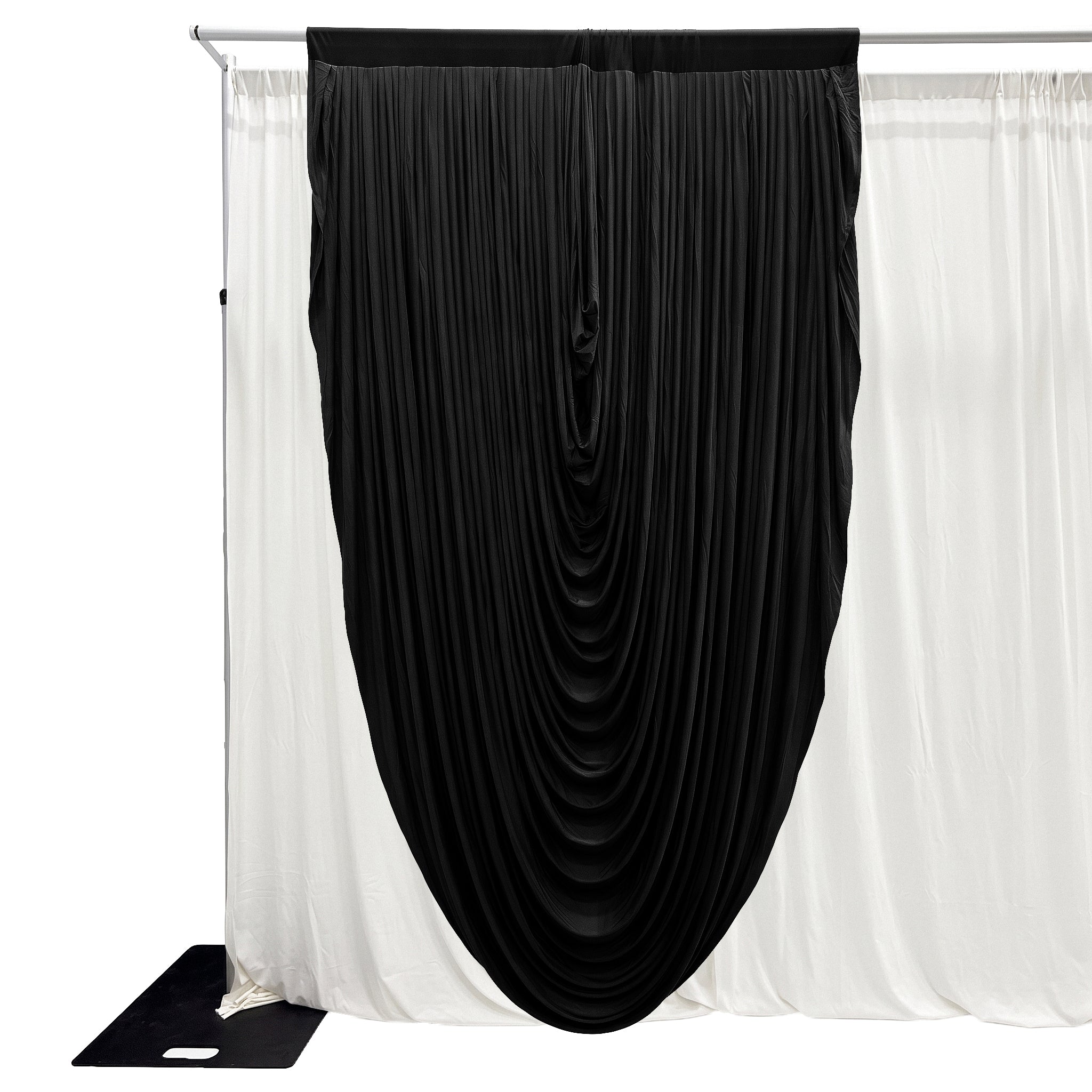 Cascade Swag Drape Panel 9ft x 6.5ft - Black