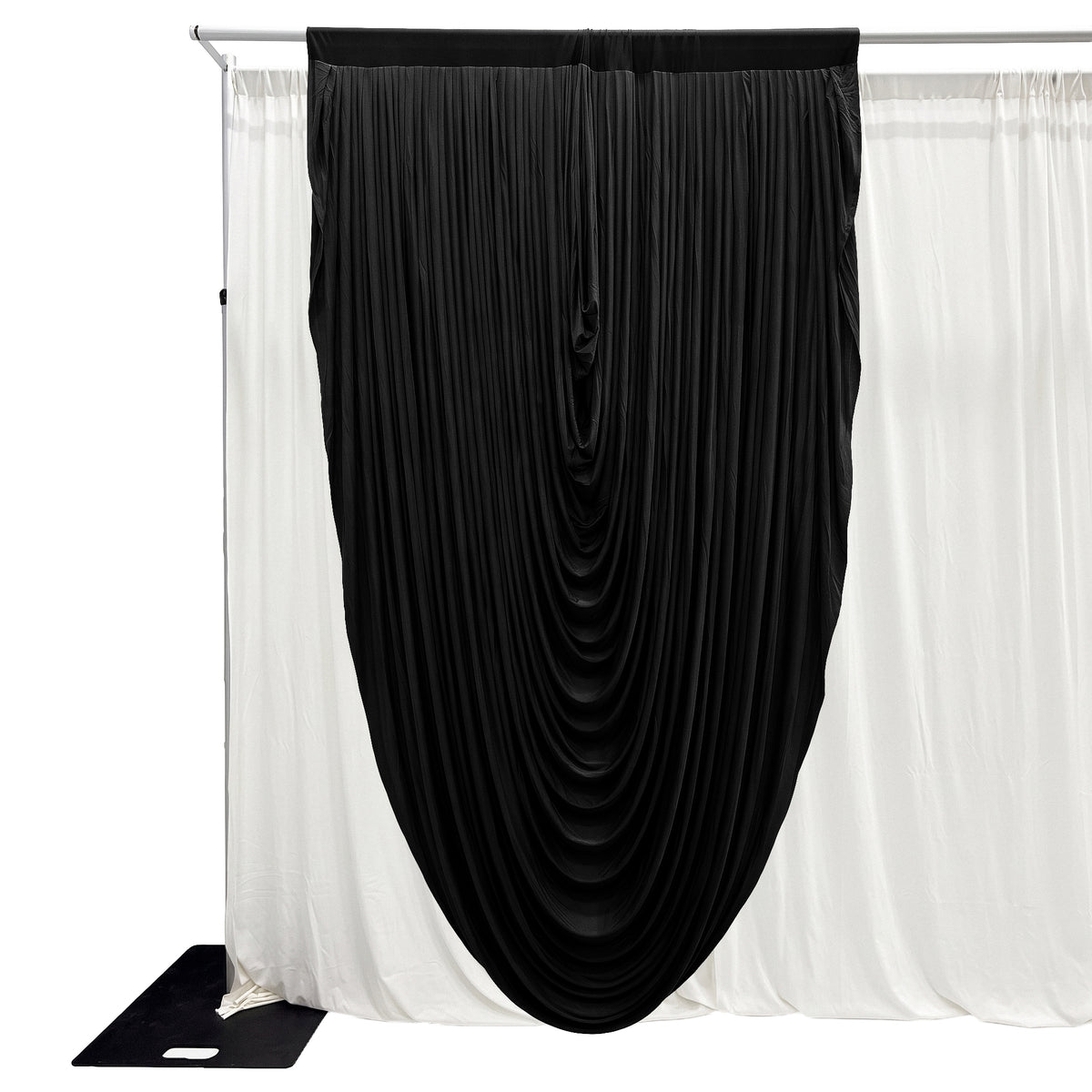 Cascade Swag Drape Panel 9ft x 6.5ft - Black