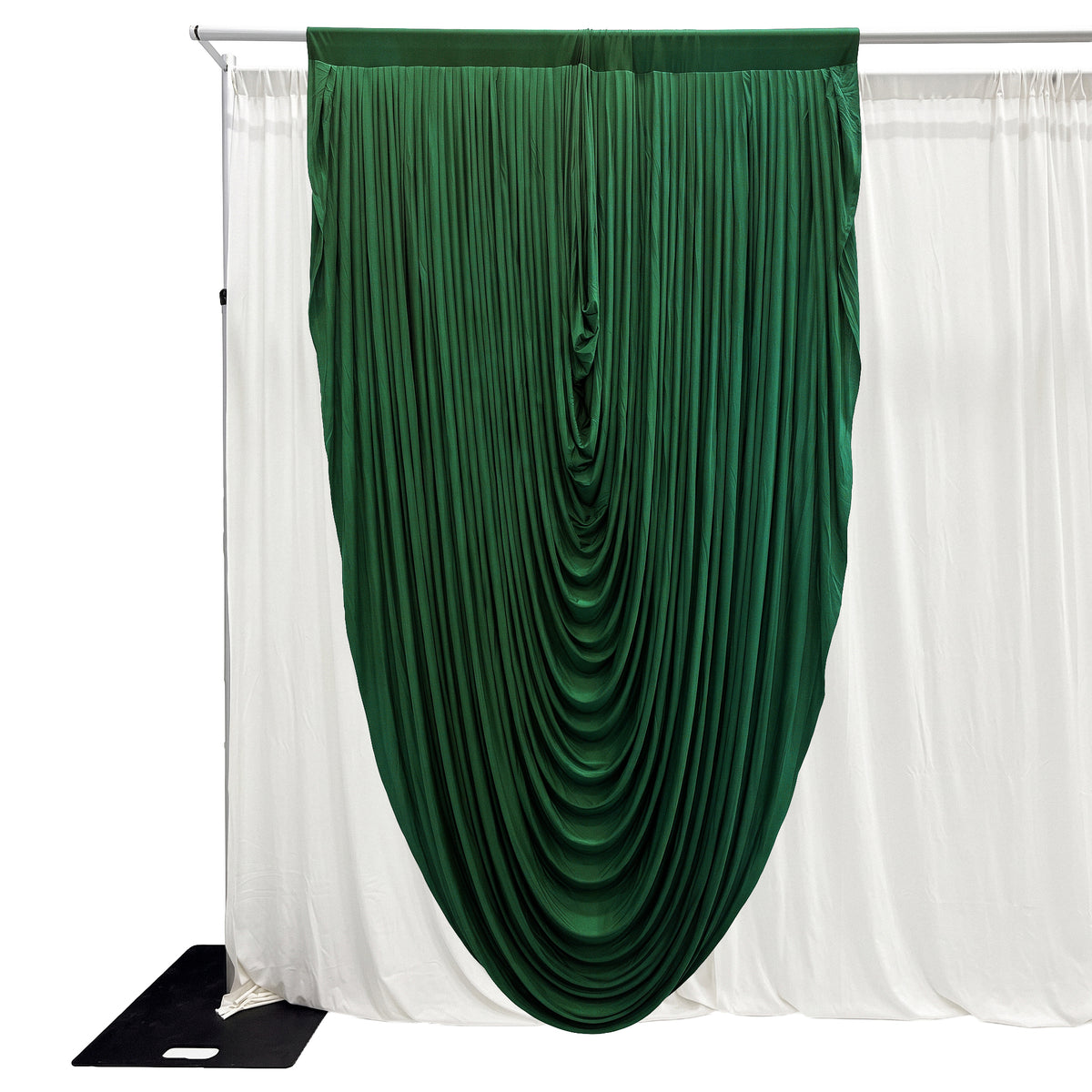 Cascade Swag Drape Panel 9ft x 6.5ft - Emerald Green