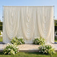 Cascade Swag Drape Panel 9ft x 6.5ft Ivory outdoor wedding backdrop