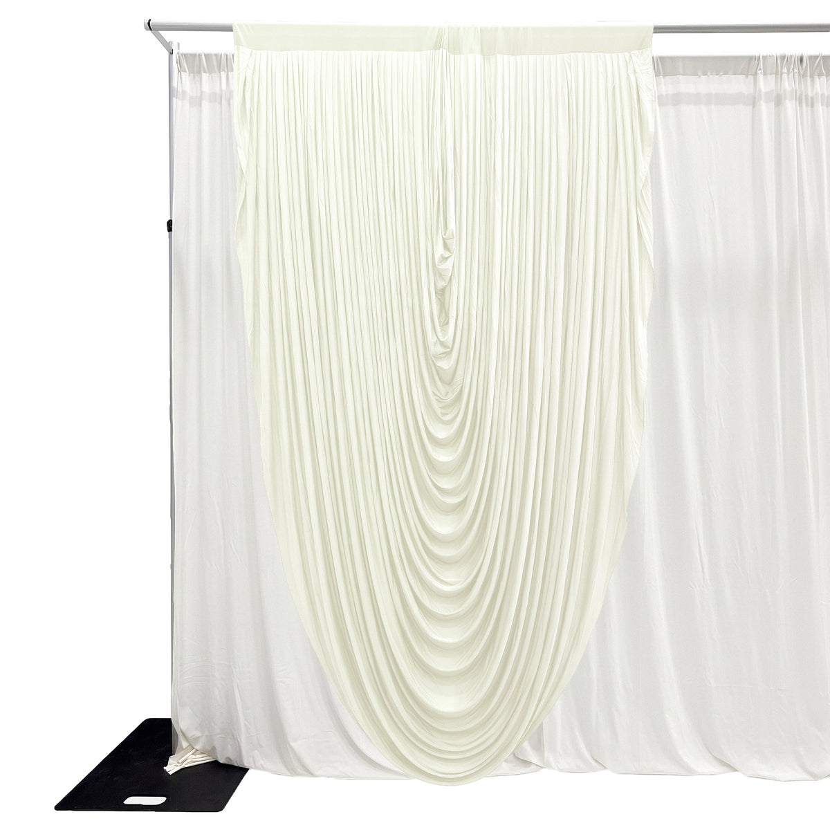 Cascade Swag Drape Panel 9ft x 6.5ft - Ivory