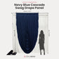 Cascade Swag Drape Panel 9ft x 6.5ft - Navy Blue infographic