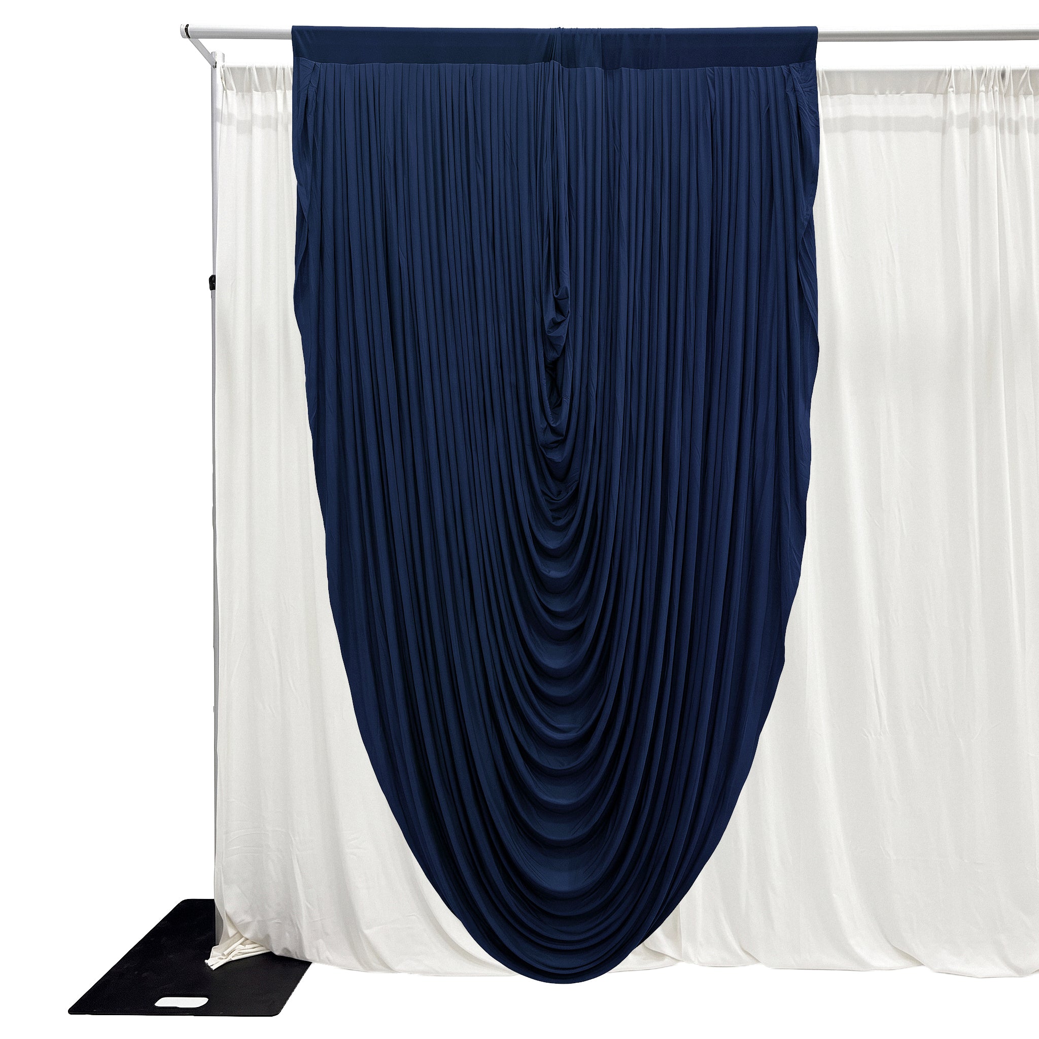 Cascade Swag Drape Panel 9ft x 6.5ft - Navy Blue