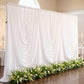Cascade Swag Drape Panel 9ft x 6.5ft White with white tulip florals 