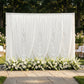 Cascade Swag Drape Panel 9ft x 6.5ft White - Wedding Backdrop Outdoor