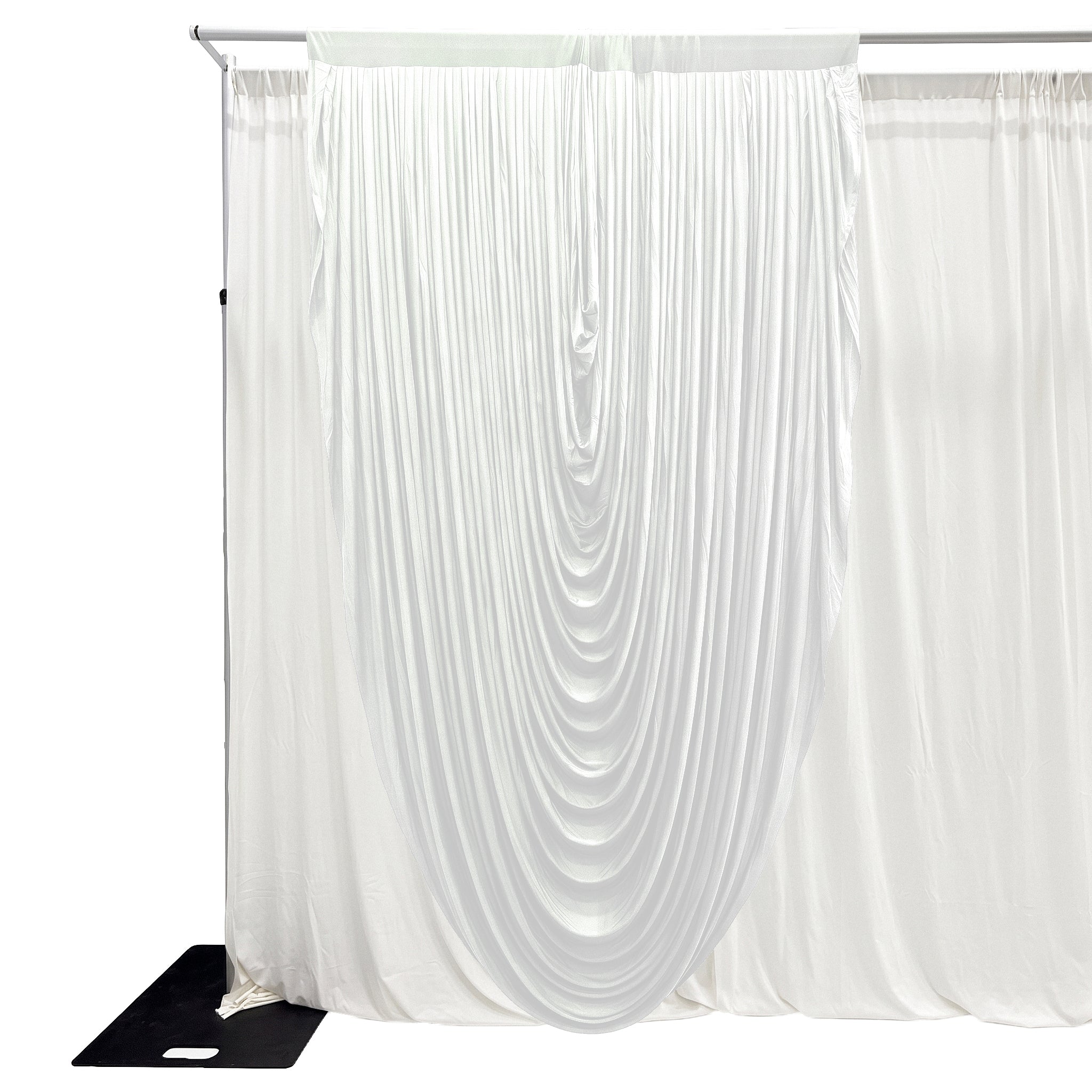 Cascade Swag Drape Panel 9ft x 6.5ft - White
