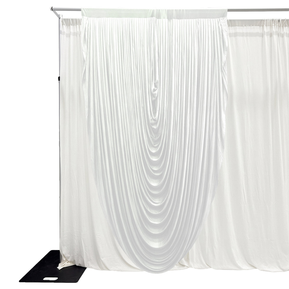 Cascade Swag Drape Panel 9ft x 6.5ft - White
