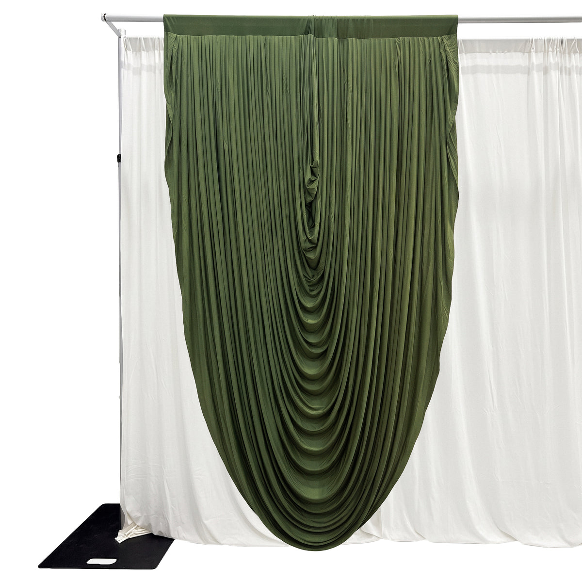 Cascade Swag Drape Panel 9ft x 6.5ft - Willow Green 