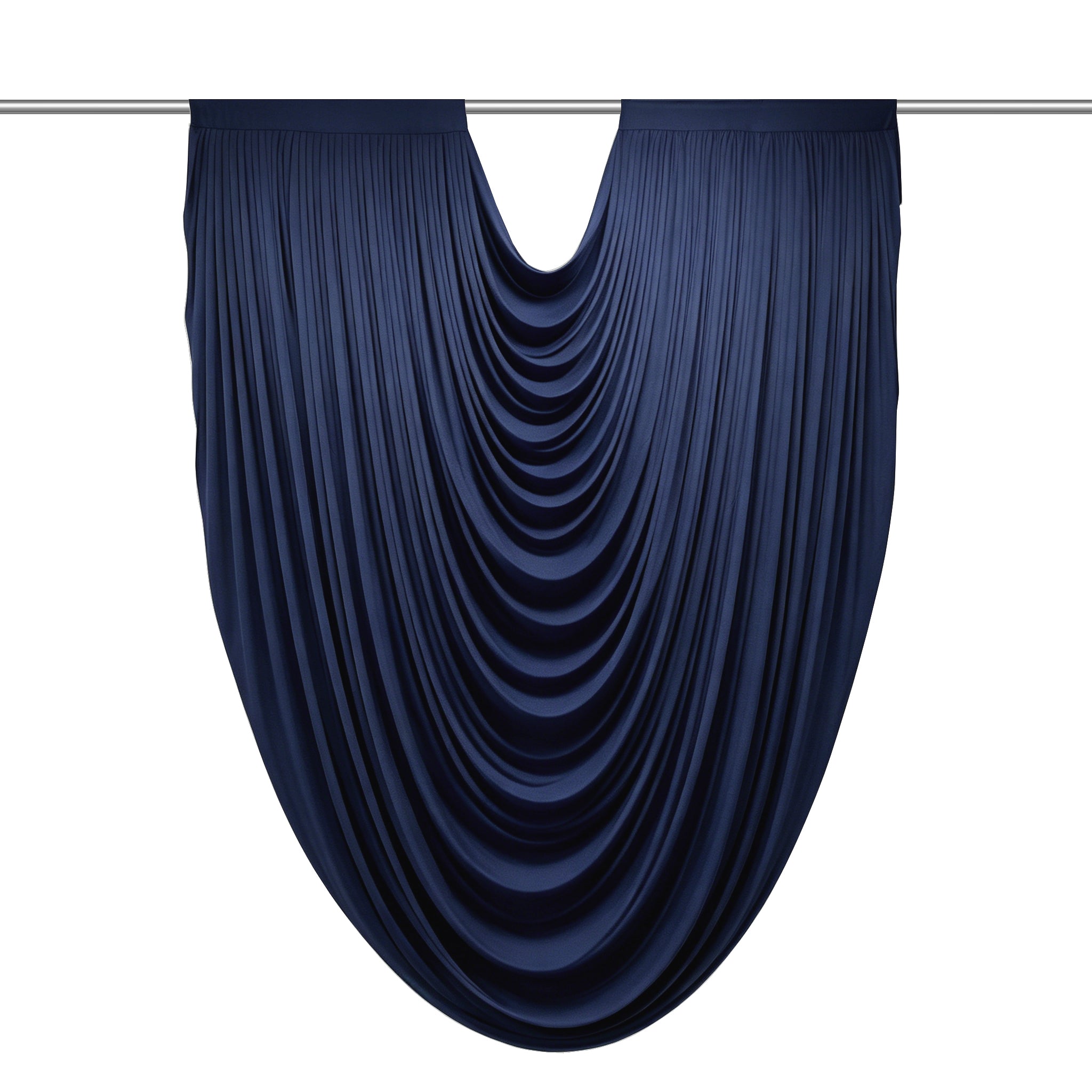 Cascade Swag Drape Panel 9ft x 6.5ft - Navy Blue - CV Linens™