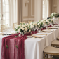 Cheesecloth Table Runner 25" x 16ft - Burgundy