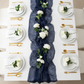 Cheesecloth Table Runner 25" x 16ft - Navy Blu