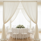 Chiffon Curtain Drape 10ft H x 58" W Panel - Ivory
